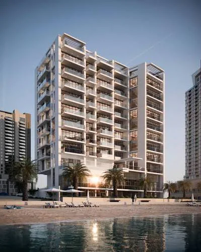 Contemporary waterfront tower facade